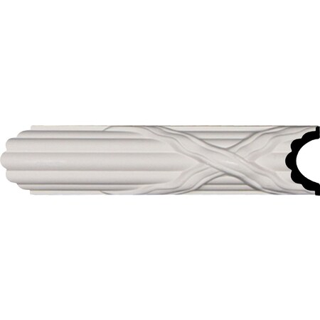 Ekena Millwork 2"H x 1 1/8"P x 94 1/2"L, (9 5/8" Repeat), Reeded Panel Moulding PML02X01RE